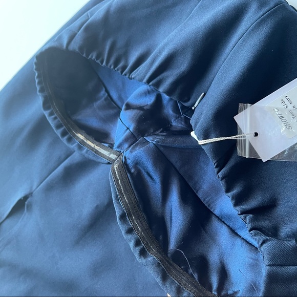 SHOWPO NAVY BLUE SWEETHEART NECKLINE DRESS W/ SLIT - Picture 7 of 15